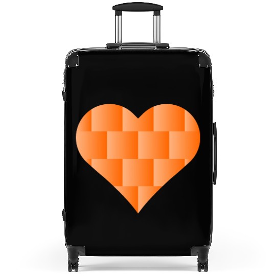 Orange Cute Heart Icon Suitcases