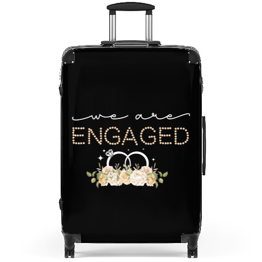 Couple Matching Fiancé Engagement Bride Suitcases