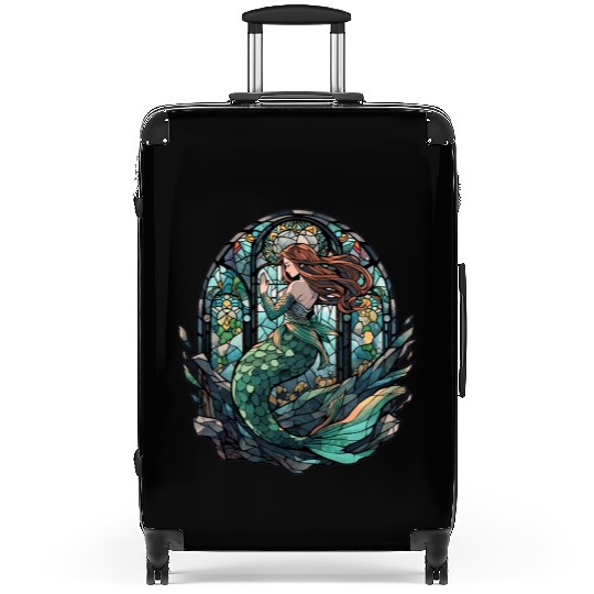 Stained Glass Mermaid Suitcases