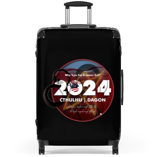 Why vote for a lesser evil? Cthulhu and Dagon 2024 Suitcases