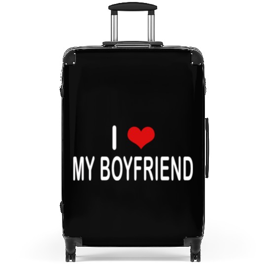 I Love My Boyfriend Suitcases