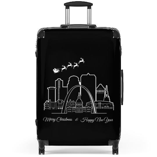 St. Louis Missouri Merry Christmas Happy New Year Suitcases