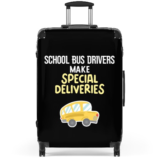 School Bus Drivers Make Special Deliveries Suitcases