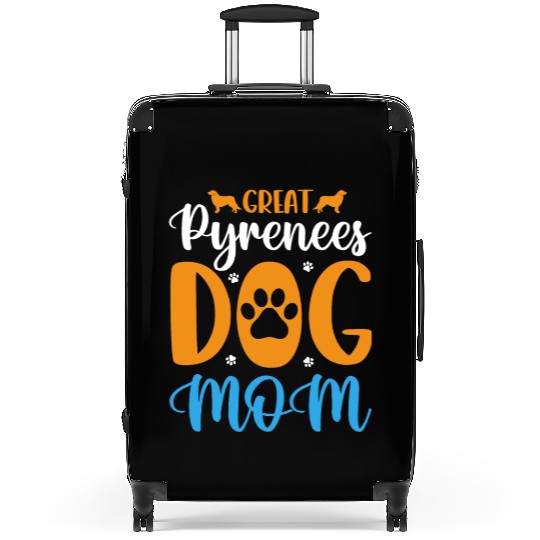 Proud Great Pyrenees Dog Mom Suitcases