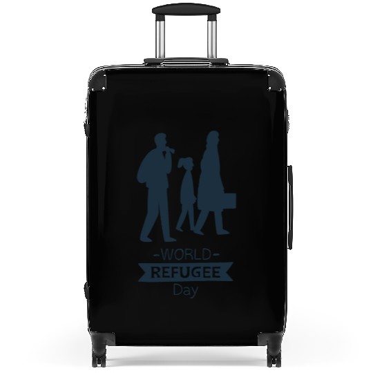 world refugee day black Suitcases