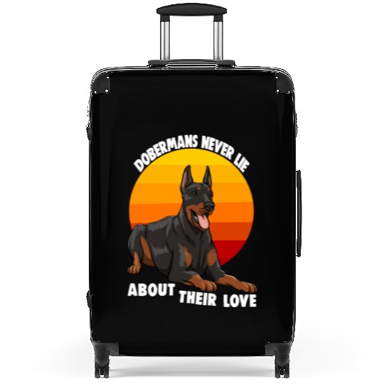 Doberman Never Lie About Their Love Suitcases