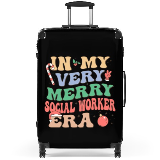 In MY Very Merry Social Worker Era Suitcases