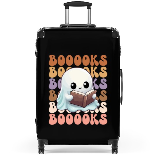 Cute Ghost Reading Books | Booooks | Funny Suitcases