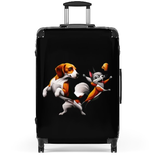 Beagle s Squirrel Dance Off Suitcases