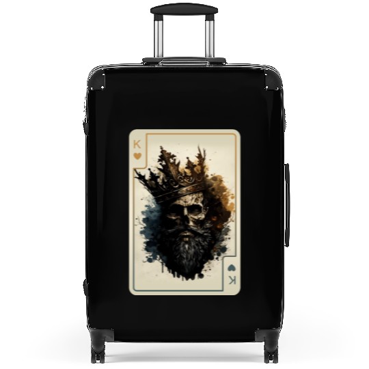 King of Hearts Creepy Card Game Poker Suitcases