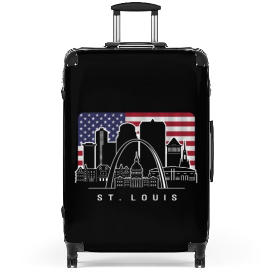 St. Louis Missouri American Flag Suitcases