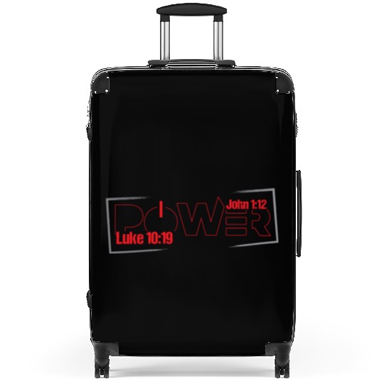 POWER- Inspired by Scripture, bible verse decor Suitcases