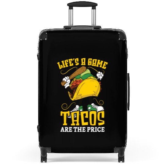 Taco Mexican Food Baseball Card Baseball Player Suitcases