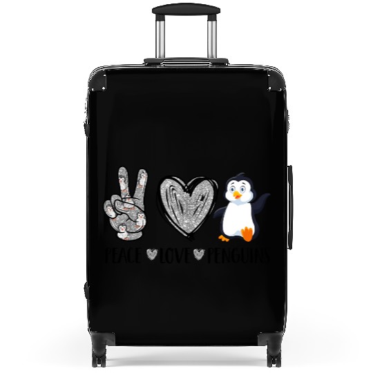 Peace Love Penguin Penguin Lover Suitcases