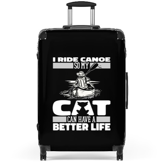 Canoe Canoeing Canoeist Cat Suitcases