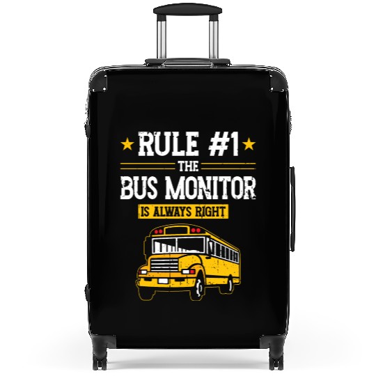 School Bus Aide Women Back To School Bus Monitor Suitcases