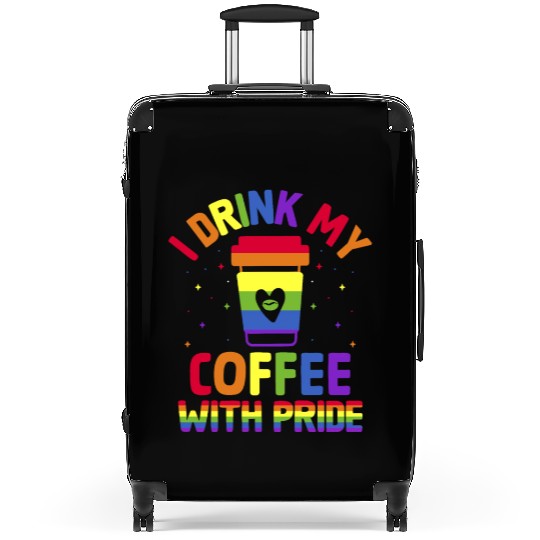 Gay Pride Parade Caffeine LGBTQ Coffee Drinker Suitcases