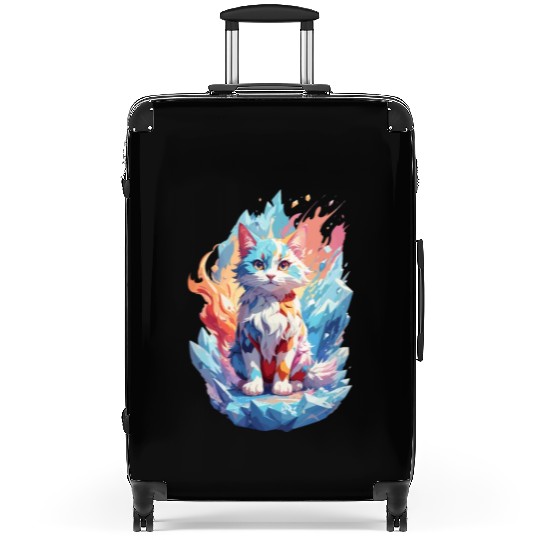 Cute Crystal Fantasy Cat Design Suitcases