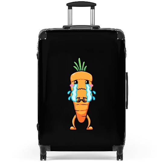 Carrot Emoticon Vegetable Vegan Vegetarian Suitcases