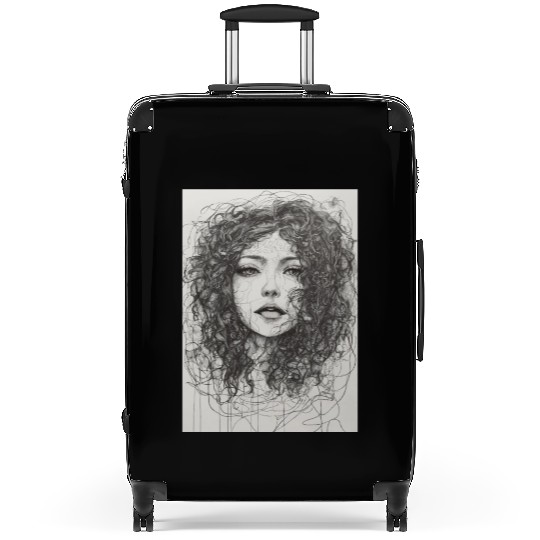 Sketch of a the manifestation of anxiety Suitcases