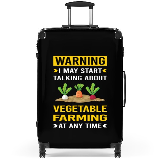 Warning Vegetable Farming Farm Farmer Suitcases