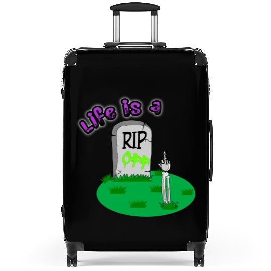 Rip Off Creepy Spooky Dark Joke Cartoon Mood Suitcases