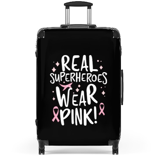 Real Superheroes Wear Pink! Suitcases
