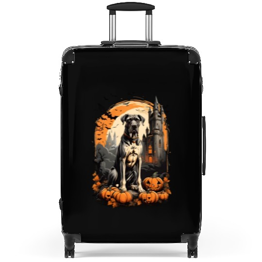 A Great Dane Halloween Adventure Suitcases
