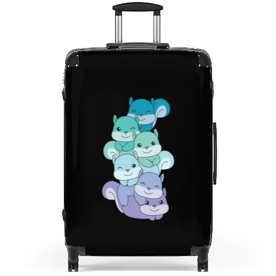 Neptunic Flag Pride Lgbtq Cute Squirrel Pile Suitcases