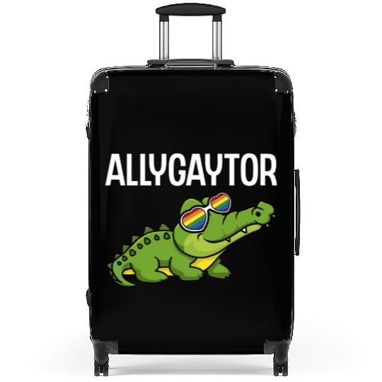 Allygaytor Rainbow Sunglass Alligator Animal LGBT Suitcases