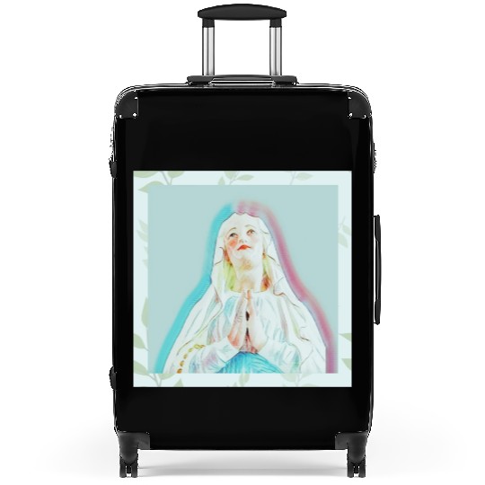 Virgin Mary Praying Suitcases