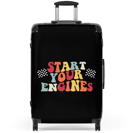 Start Your Engines Racer Retro Racing Start Engine Suitcases