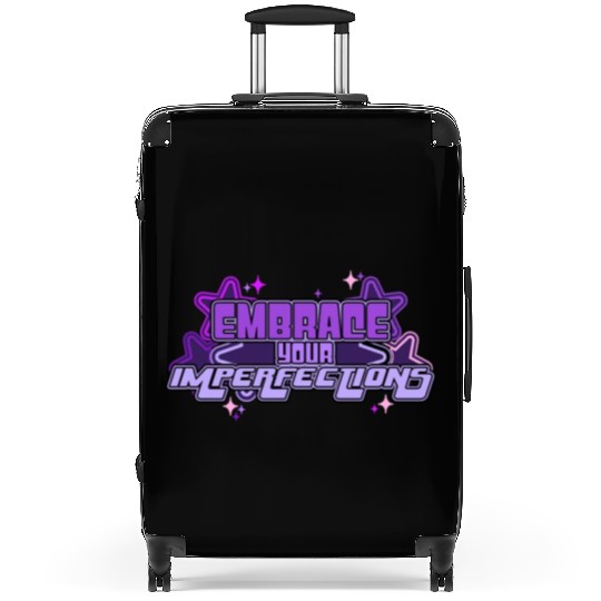 Embrace Your Imperfections Positivity Quote Y2K Ae Suitcases