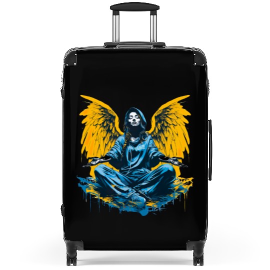 Woman with Angel Wings Angel Esoteric Wings Suitcases