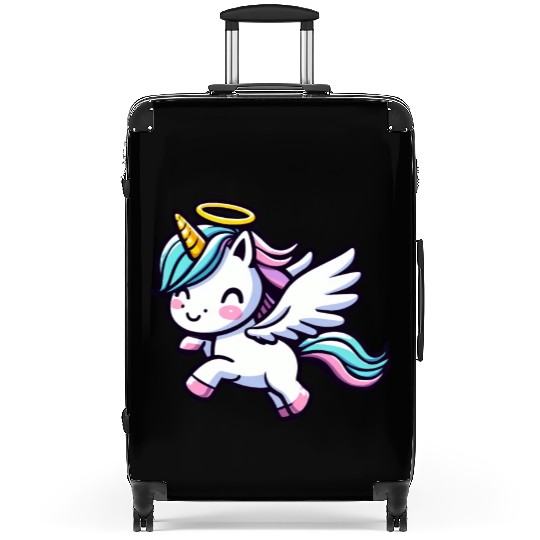 Heavenly Unicorn: Sweet Magic with Angel Wings Suitcases