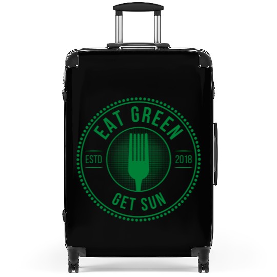 Sustainably Sourced Eat Green Get Sun with Fork Suitcases