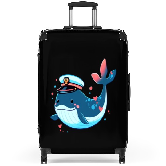 Whale Sailor Cap Boat Captain Cap Boating Whale Suitcases