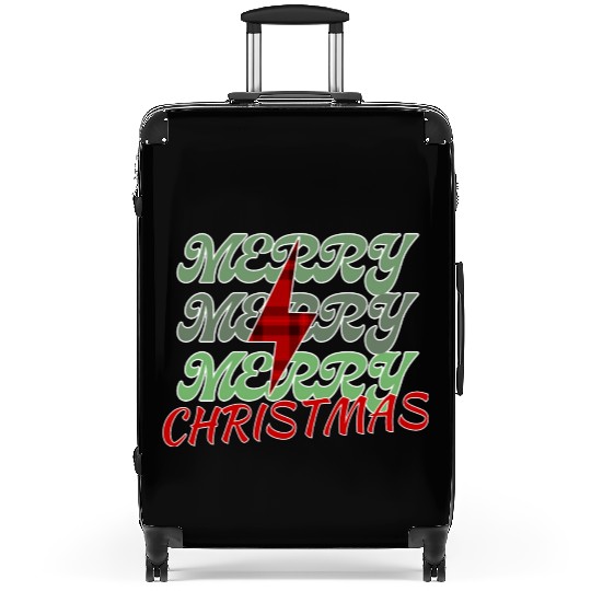 Merry christmas with lightning bolt Suitcases