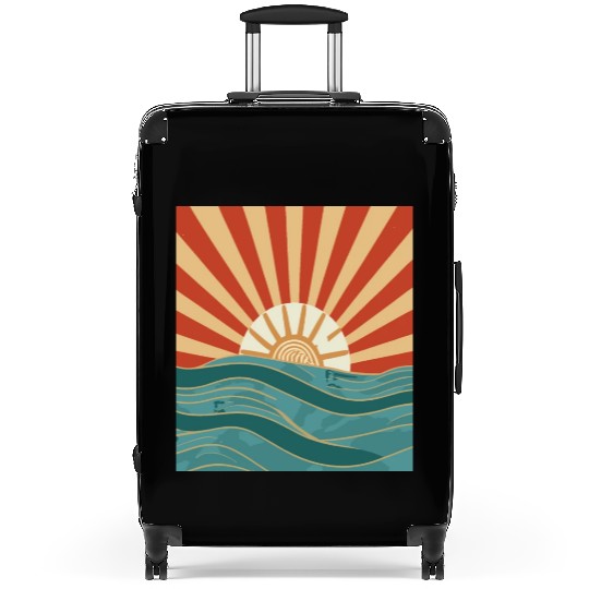 Sun Retro Out Run Sea Suitcases