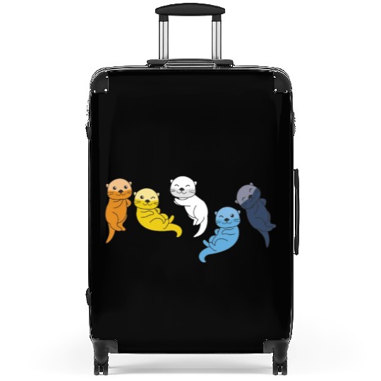 Aroace Flag Pride Lgbtq Cute Otter Suitcases