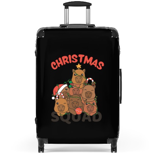 Capybara Christmas Tree Christmas Squad Capybaras Suitcases