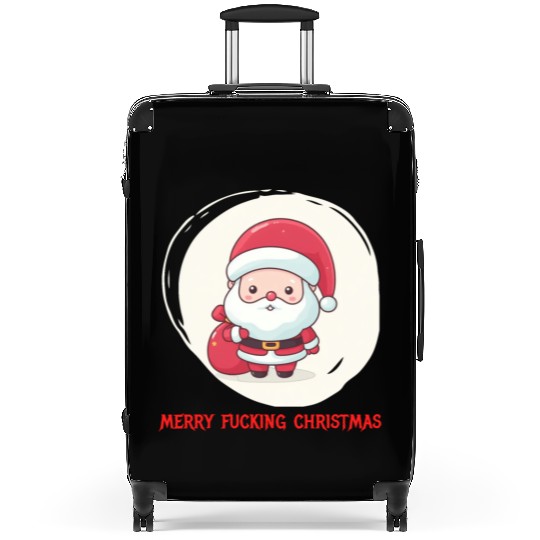 Cute Bad Santa Suitcases
