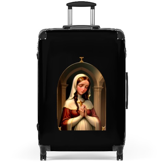 Praying Virgin Mary Suitcases