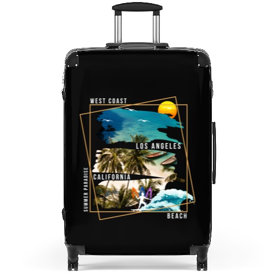 West Coast Los Angeles California Beach Suitcases