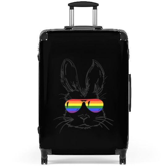 Bunny Face With Sunglasses Suitcases