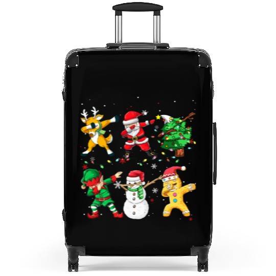 Dabbing Santa Elf Friends Christmas Boys Girls Men Suitcases