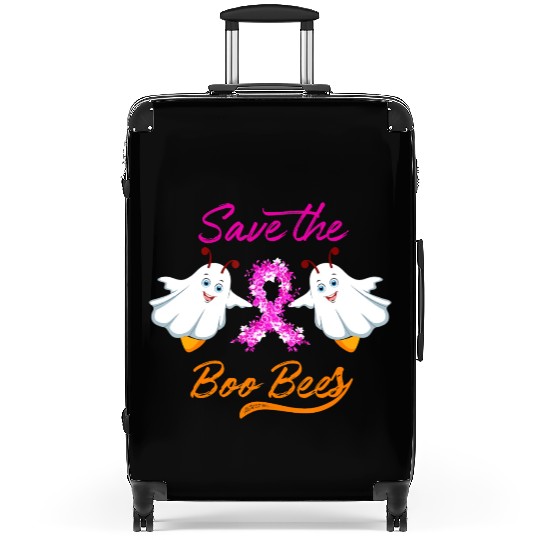 Breast Cancer Halloween Save The Boo Bees Suitcases