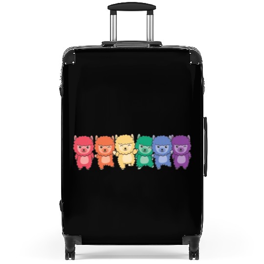 Rainbow Alpaca Flag Pride Lgbtq Cute Alpacas Suitcases