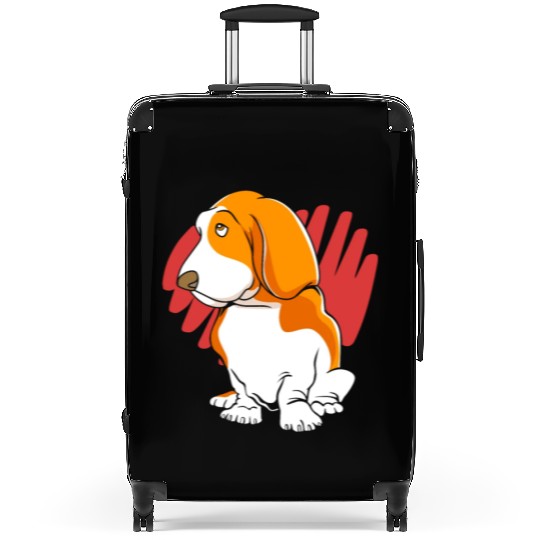 Cute Puppy Pet Dog Lover Basset Hound Suitcases