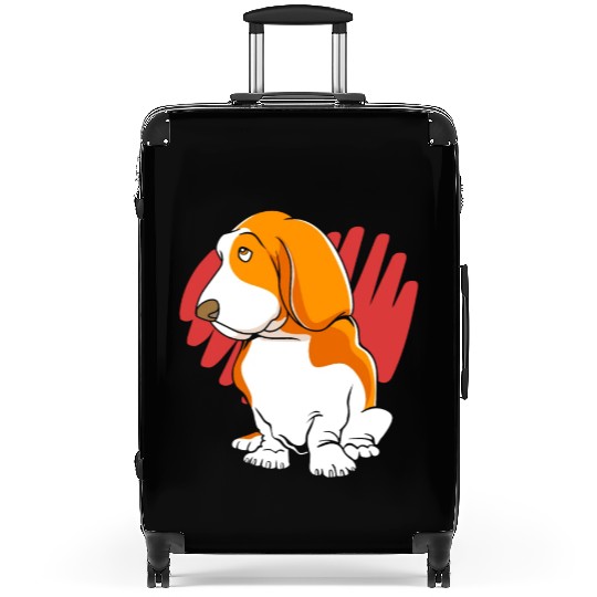 Cute Puppy Pet Dog Lover Basset Hound Suitcases